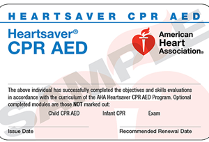 CPR Card AED